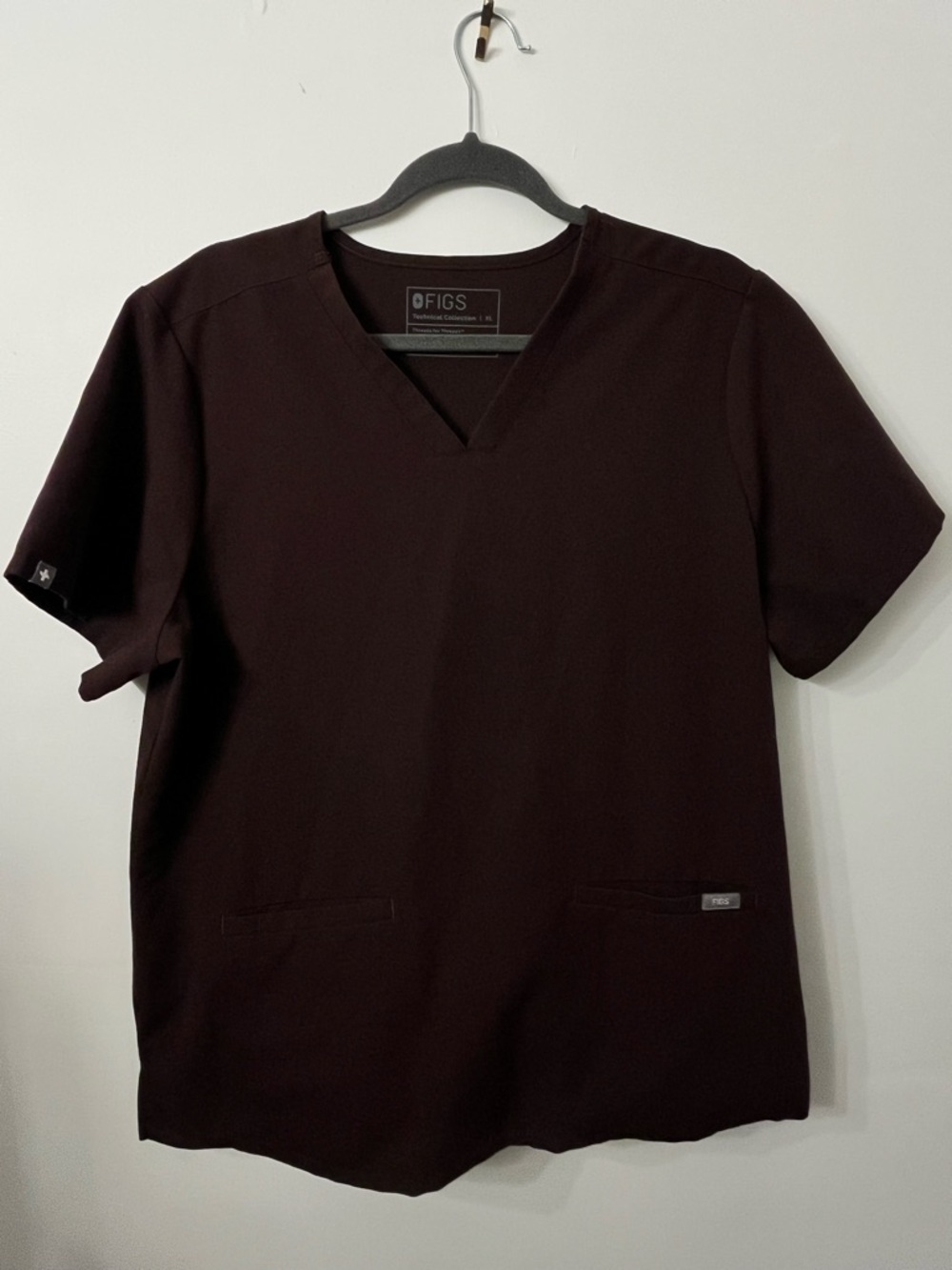Figs Casma Scrub Top Espresso XL